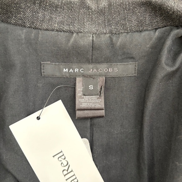 Marc Jacobs Black/Grey Denim Bomber Jacket - Picture 2 of 6